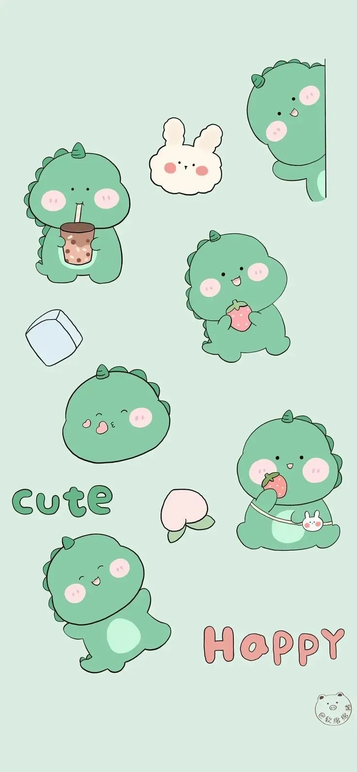 hình nền khủng long cute 4