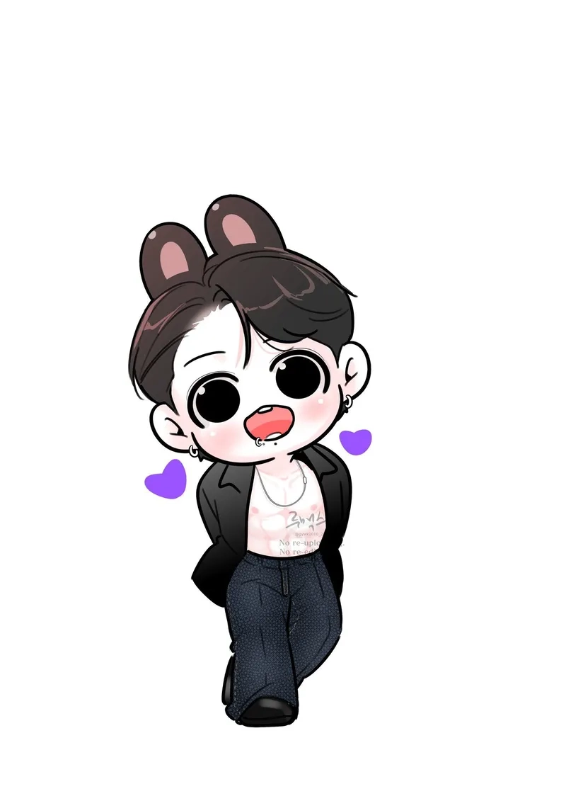 Mê mẩn độ dễ thương của Jungkook chibi cute phô mai que