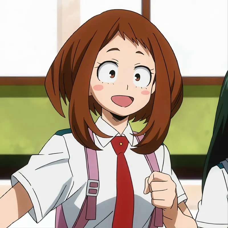Cài đặt giao diện điện thoại Ochaco Uraraka chibi wallpaper