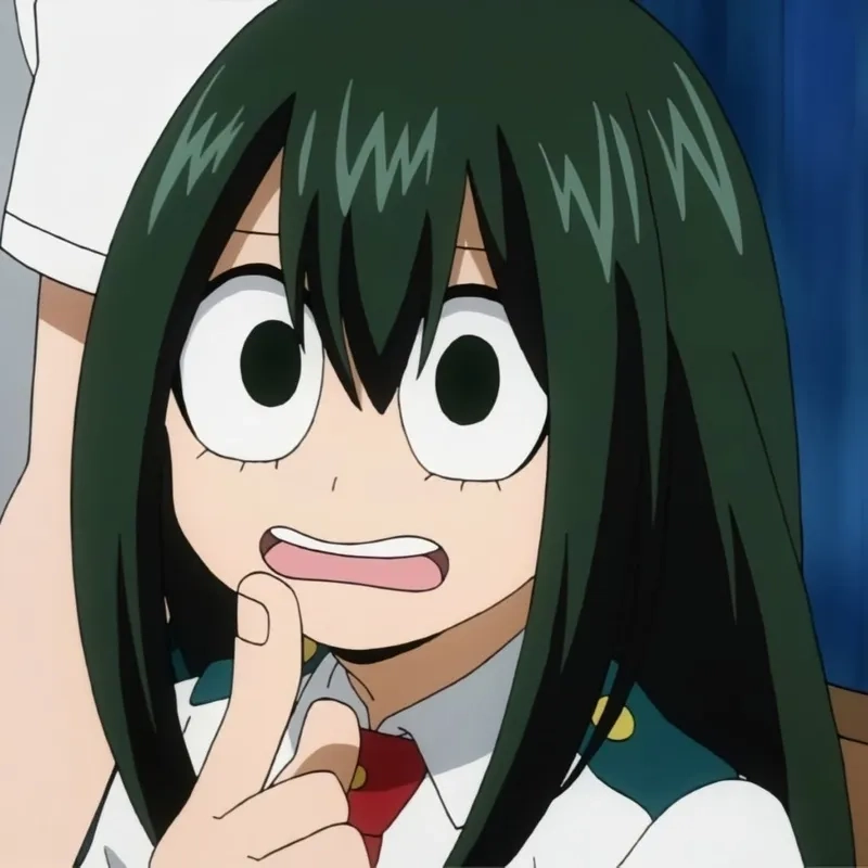 Gương mặt vàng trong làng meme Tsuyu Asui face meme